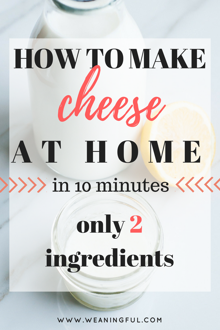 how to make cheese at home in 10 minutes using only 2 ingredients