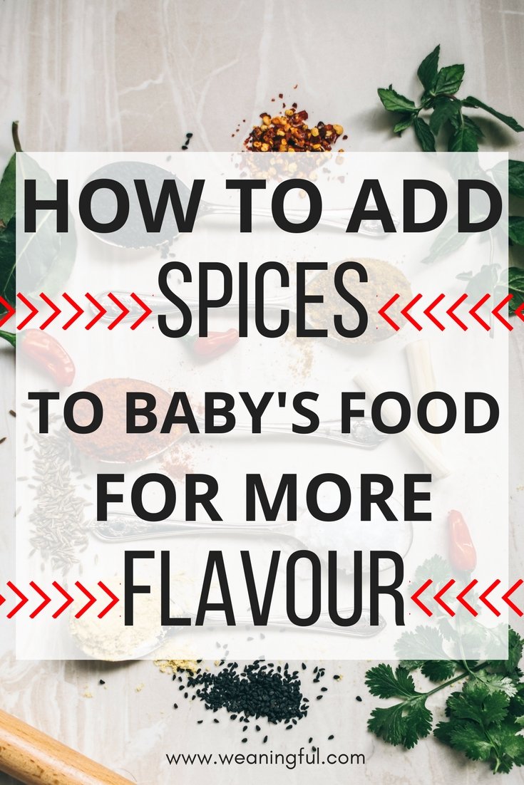 This guide to introducing spices in baby food is great for those doing baby led weaning and for all first foods and finger foods associated with introducing solids.