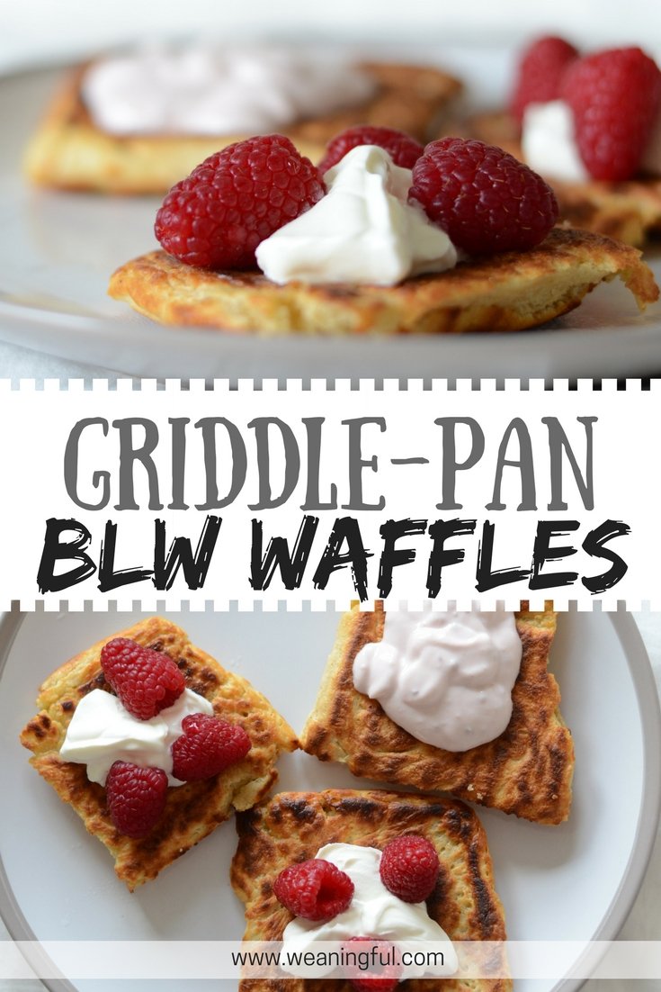 blw waffles made in a griddle pan - great finger food for picky eaters, perfect for breakfast
