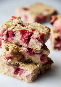 plum and almond sliced baked oats baby led weaning first foods finger food
