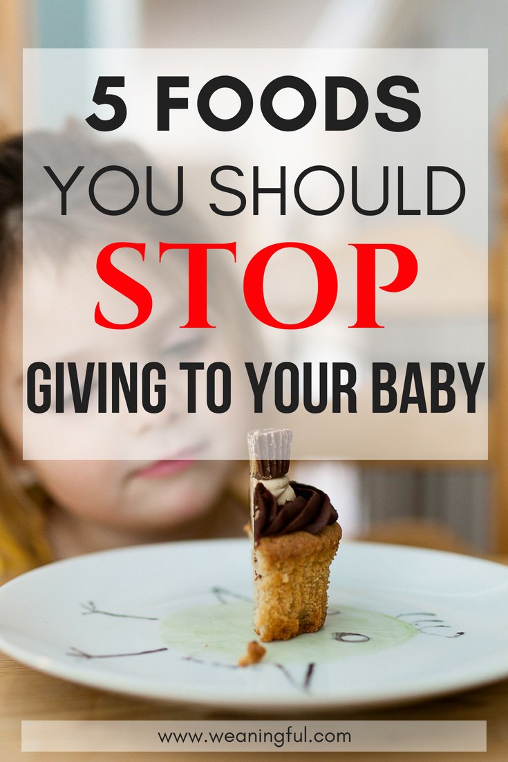 Introducing solids at 6 months shouldn't include these 5 foods - baby led weaning should be a healthy start for babies - first foods and finger foods shouldn't include these ingredients