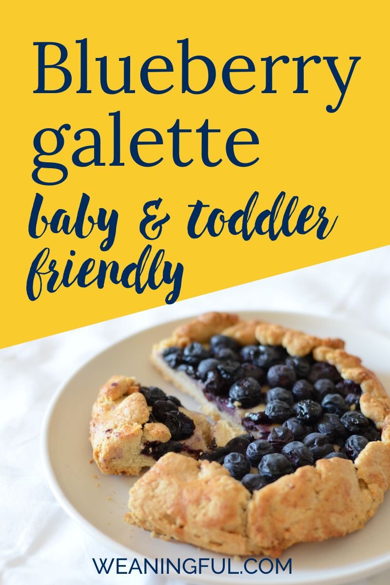 This baby friendly dessert is a great breakfast idea for little ones just starting solids but also toddlers and older kids who might find the blueberries the perfect means to get a bit messy.