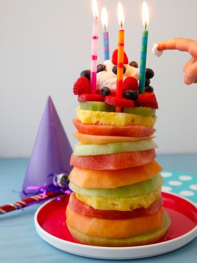 fruit birthday cake