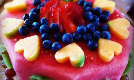 fresh fruit birthday cake