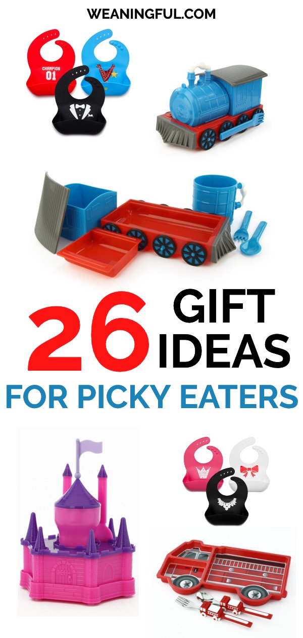 If you have a picky eater in the house and look for tips on how to make him eat, then this children's gift guide is perfect for you. End picky eating by bringing fun to the table every time. #babyledweaning #blw #giftguide