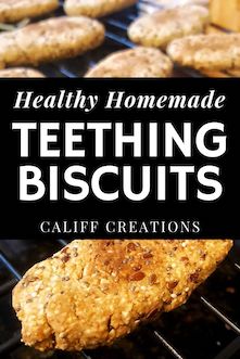 healthy homemade teething biscuits with seeds
